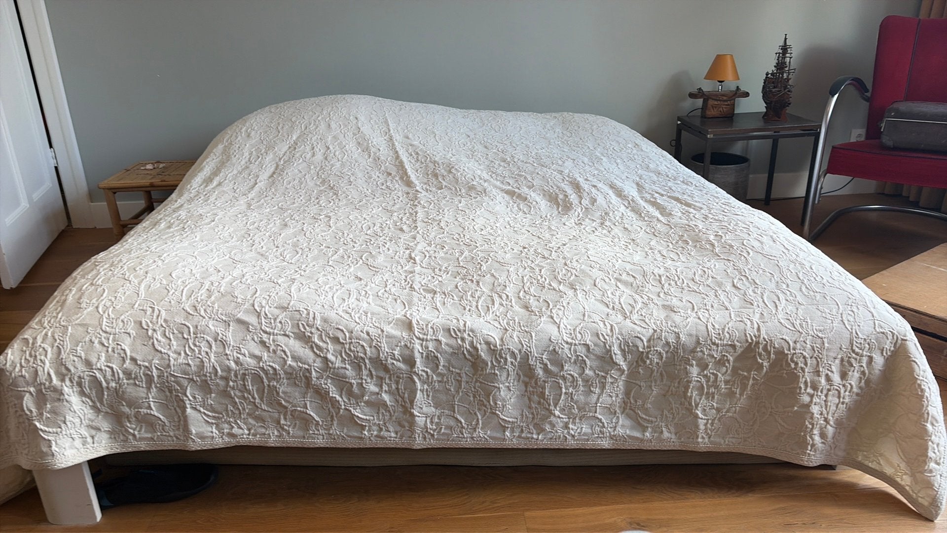 Auping bed 2 persoons 180 x 200 cm., Ophalen, Gebruikt, Wit, Tweepersoons