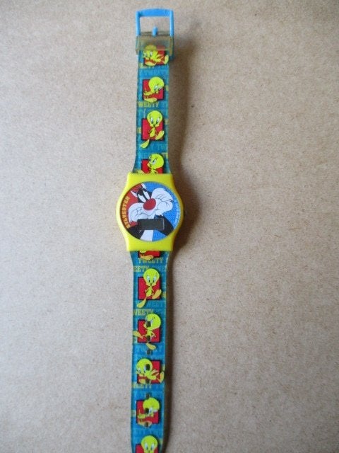 adv10489 tweety horloge 3, Verzamelen, Stripfiguren, Ophalen, Looney Tunes, Gebruikt, Overige typen