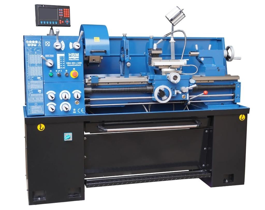 HBM metaaldraaibank 400 x 1000 DRO 400 Volt, Ophalen, Zo goed als nieuw, Metaaldraaibank, 1000 mm of meer
