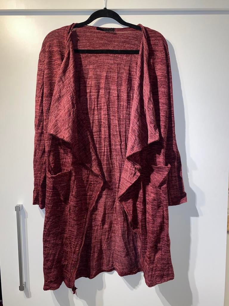 Bordeaux wijn rood lang comfy vest met zakken mt 42, Kleding | Dames, Truien en Vesten, Ophalen of Verzenden, Zo goed als nieuw