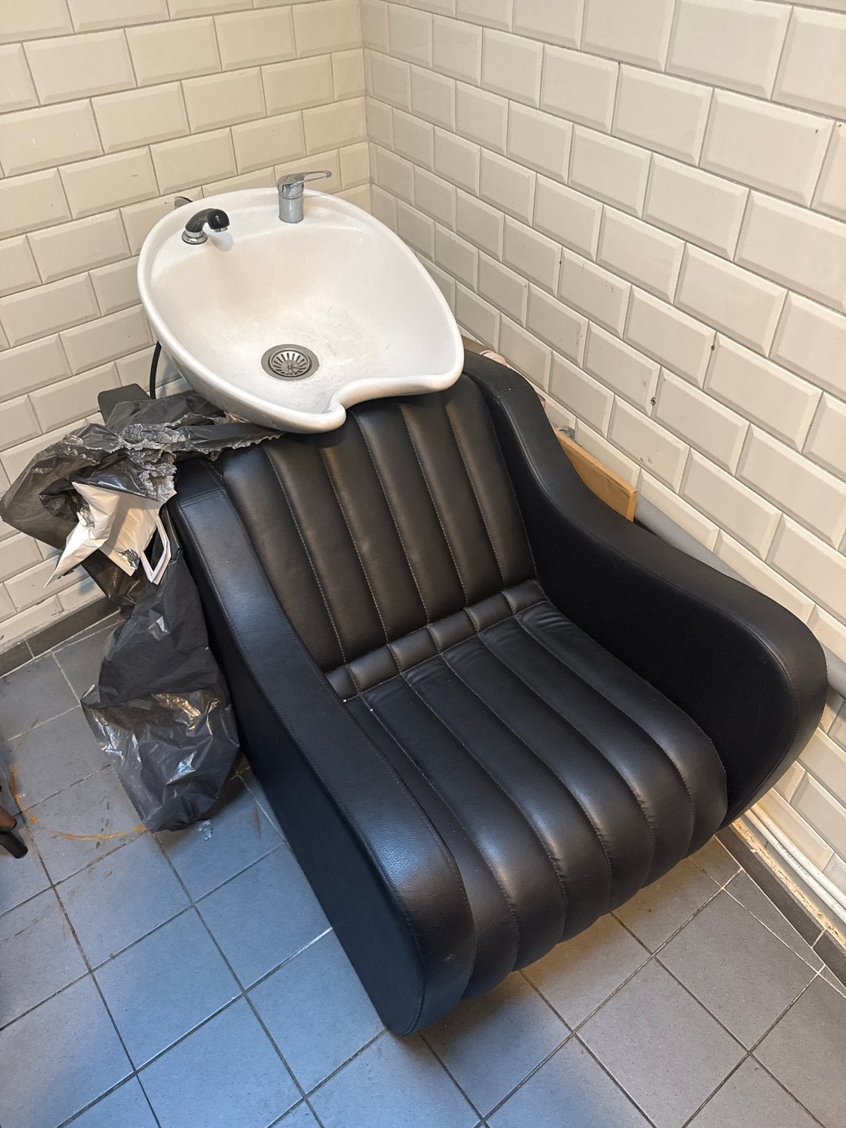 Kapperswastafel met stoel, Ophalen of Verzenden, Gebruikt, Overige typen