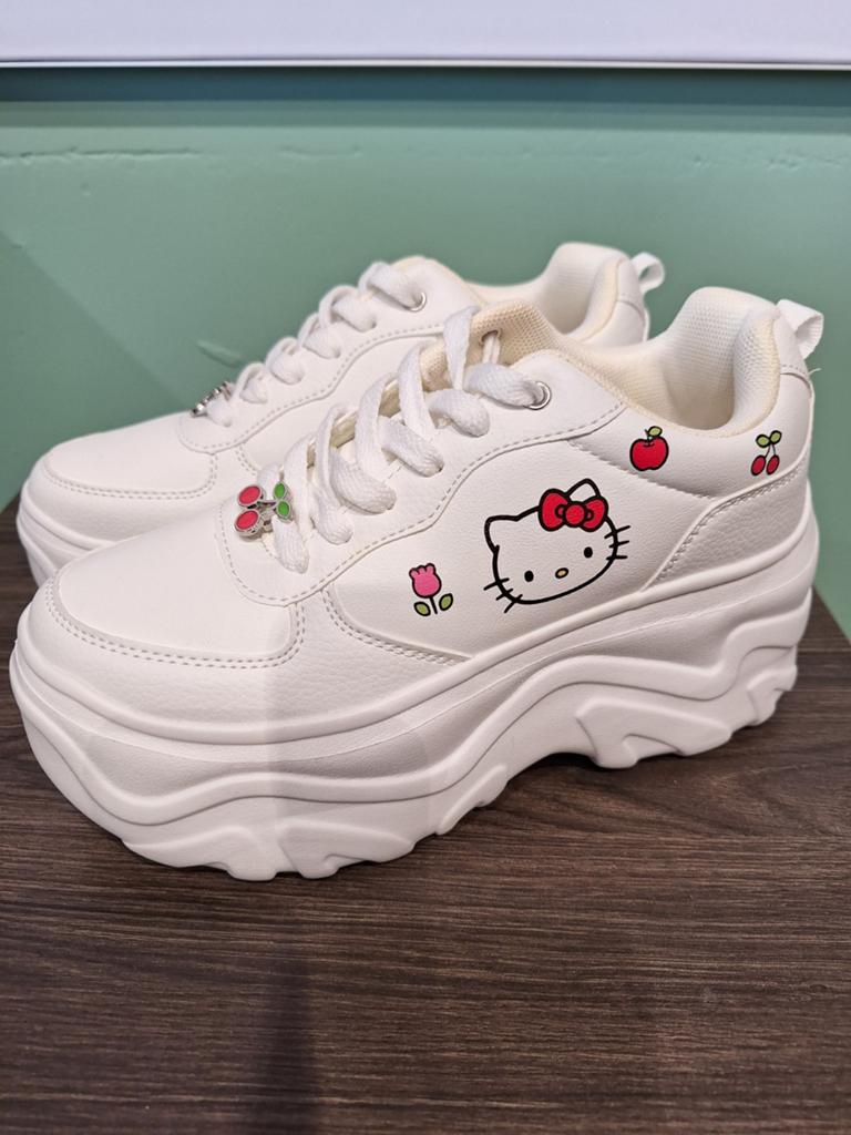 Hello Kitty Platform Sneakers Maat 37, Kleding | Dames, Schoenen, Nieuw, Sneakers of Gympen, Wit, Ophalen of Verzenden