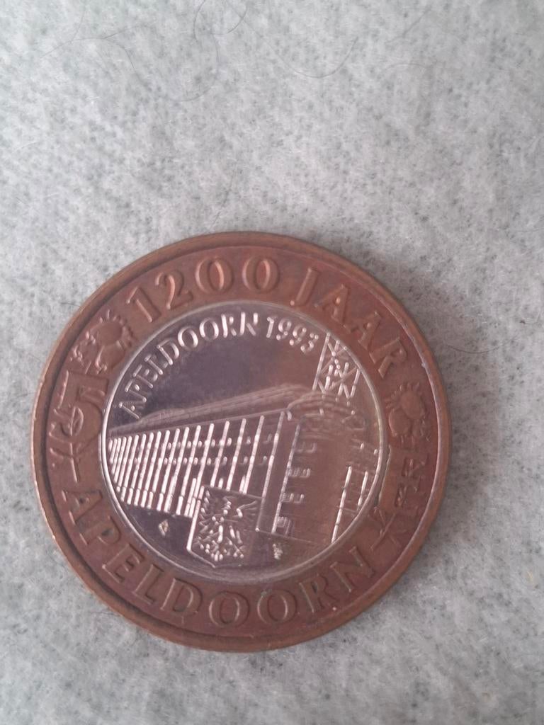 Munt Apeldoorn 1200 jaar van 1993, Postzegels en Munten, Penningen en Medailles, Ophalen, Overige materialen