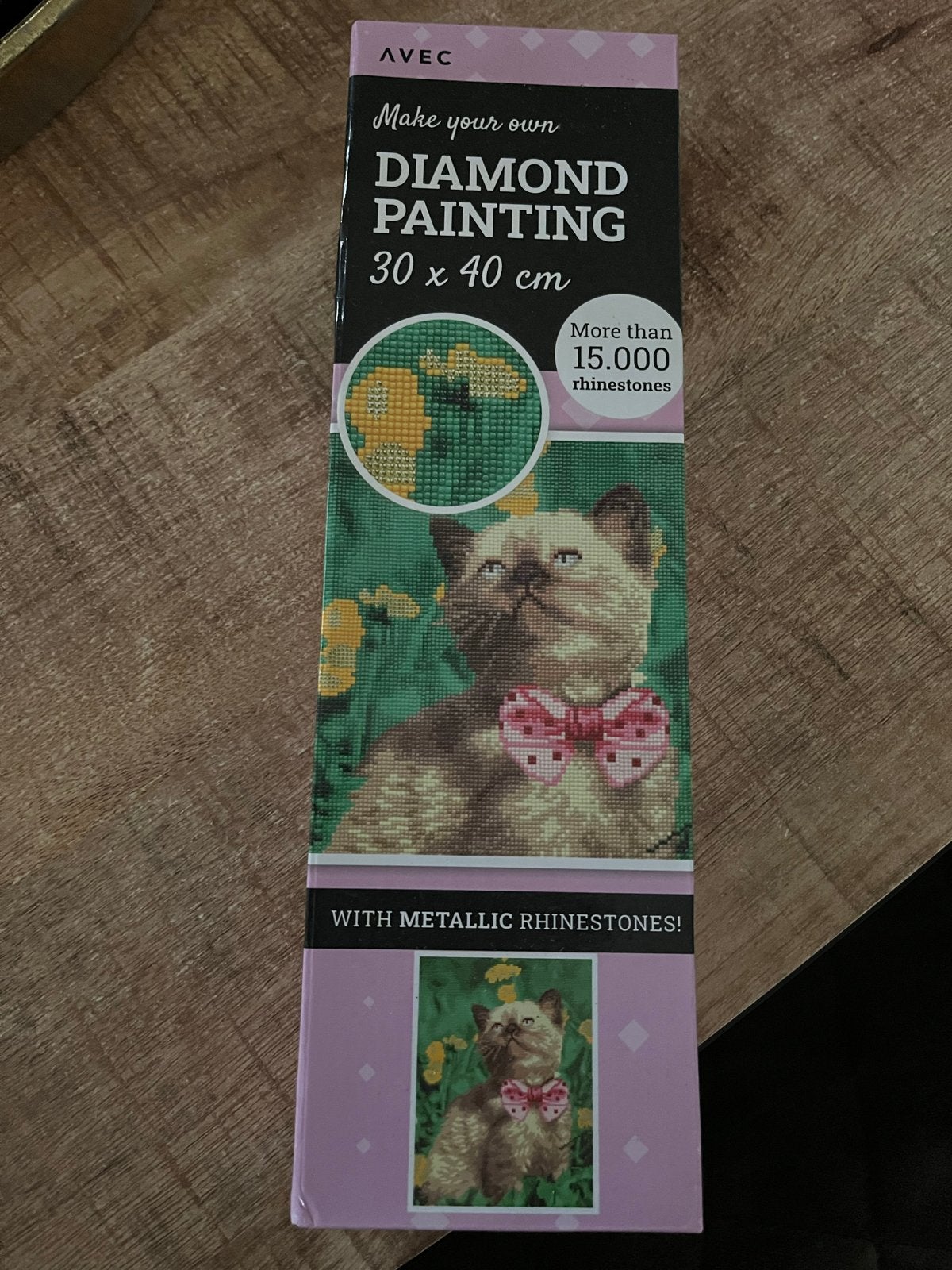 Diamond Painting Kat 30x40 cm - Meer dan 15.000 steentjes, Nieuw, Meerkleurig, Ophalen of Verzenden, Kunststof