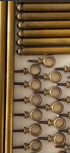 Messing roedes en houders voor traploper - Vintage, Vintage, Klassiek, Landelijk, Minder dan 50 cm, Gebruikt, 50 tot 100 cm