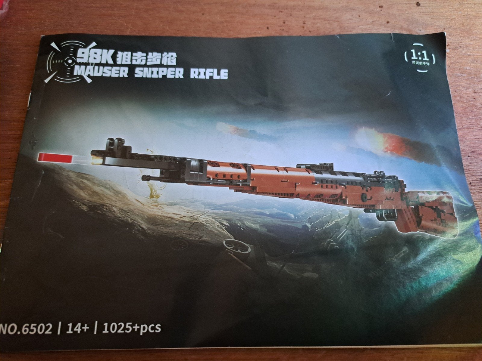 K-98 Mauser Sniper Rifle Bouwmodel (1025+ onderdelen), Ophalen of Verzenden, Zo goed als nieuw, Overige merken