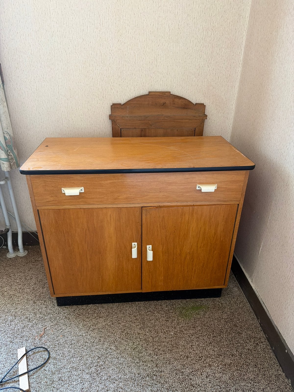 Vintage kastje jaren '60/'70 met lade en deurtjes, Antiek en Kunst, Antiek | Meubels | Kasten, Ophalen
