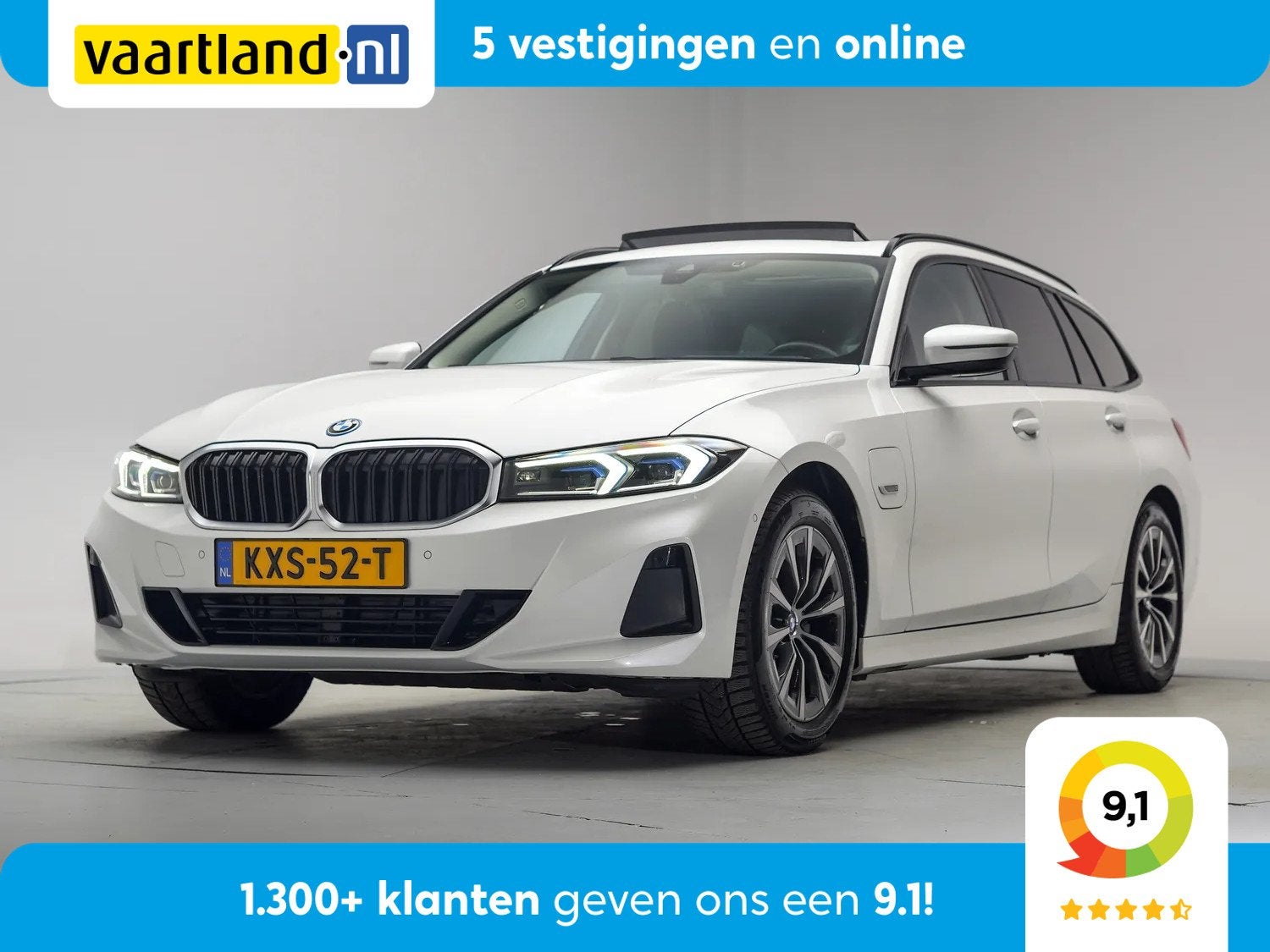 BMW 3-serie 320e xDrive High Executive Aut. [ Panoramadak Ca, 1998 cc, Gebruikt, 4 cilinders, Wit