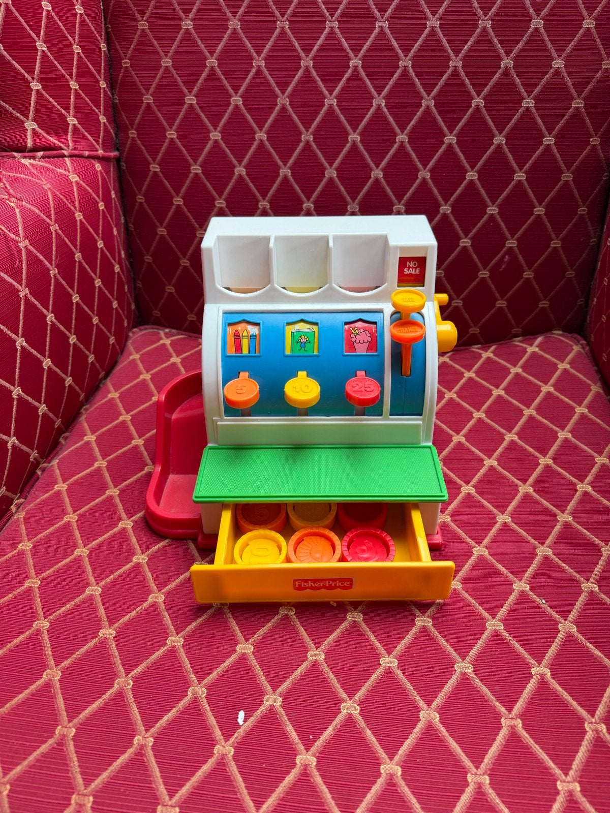 Vintage Fisher-Price Kassa Speelgoed, Kinderen en Baby's, Speelgoed | Fisher-Price, Ophalen of Verzenden, Gebruikt, Speelset, Met geluid