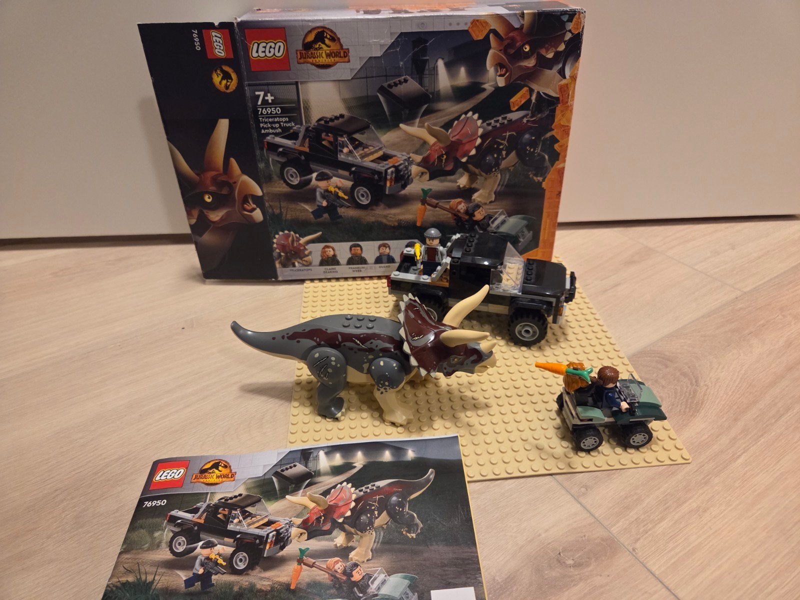 LEGO Jurassic World 76950 Triceratops Pick-up Ambush, Jurassic World, Lego, Ophalen of Verzenden, Zo goed als nieuw