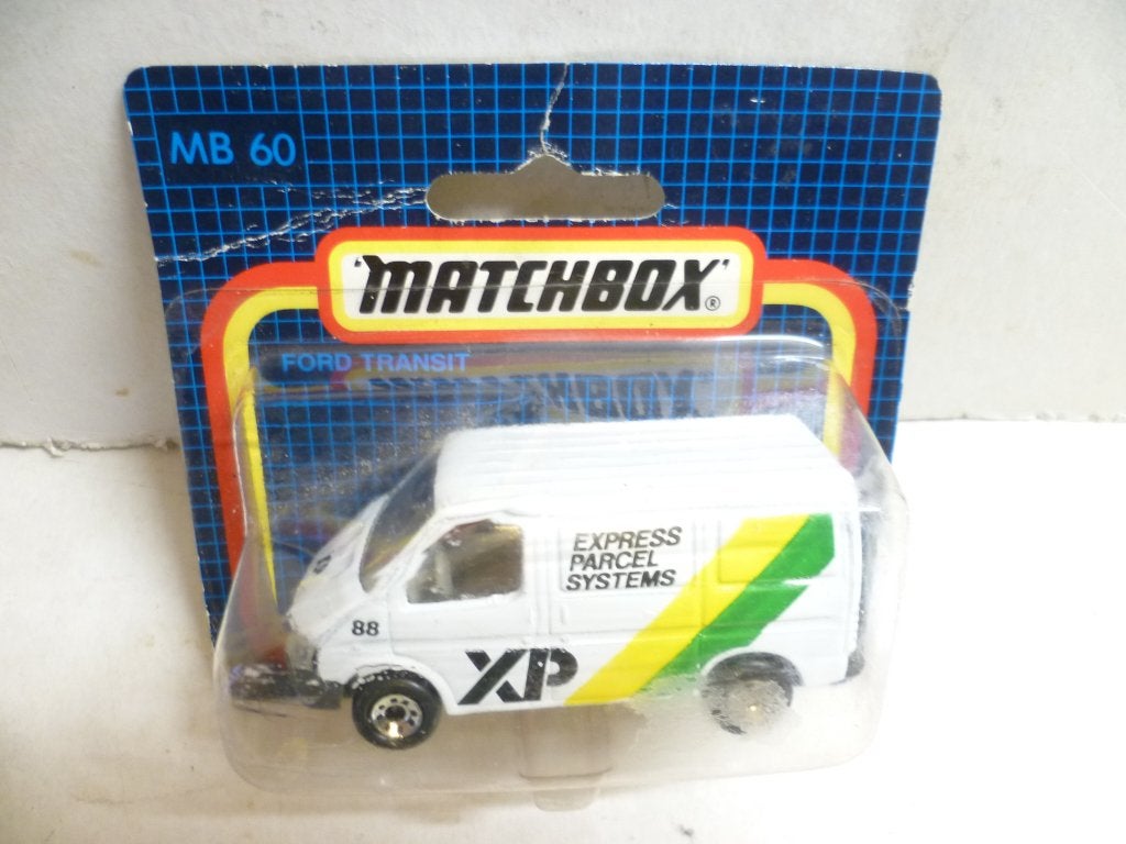Matchbox MB 60 Ford Transit Express Parcel in blister auto, Ophalen of Verzenden, Nieuw, Auto