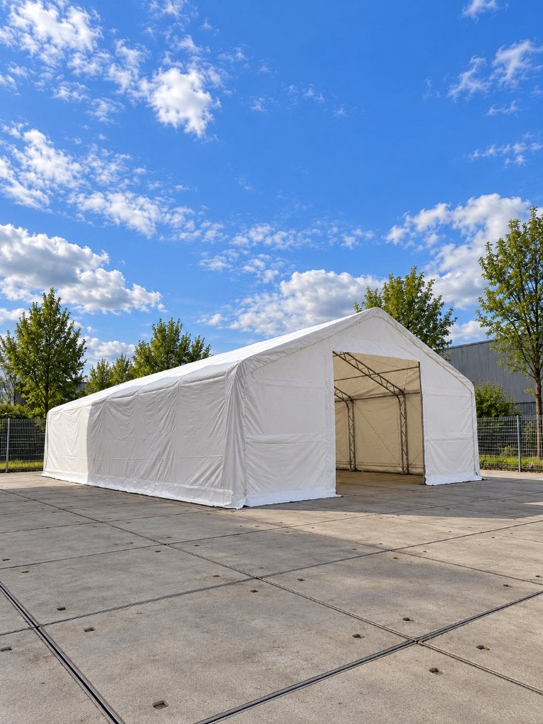 Opslagtent 10x15.25x5.2m, Ophalen