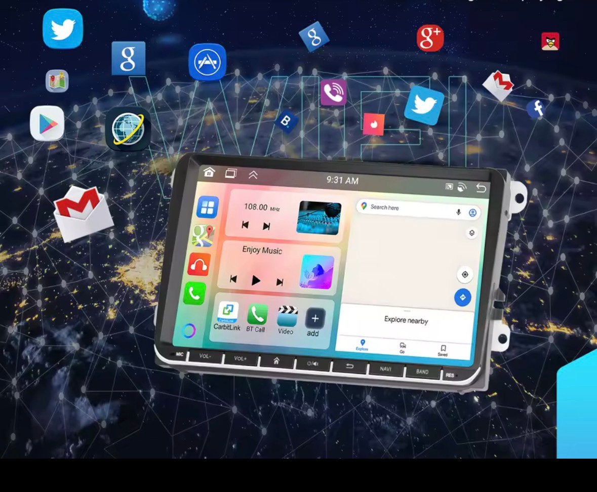 Vw navigatie RNS CarPlay Android auto Polo Caddy Golf, Ophalen of Verzenden, Nieuw