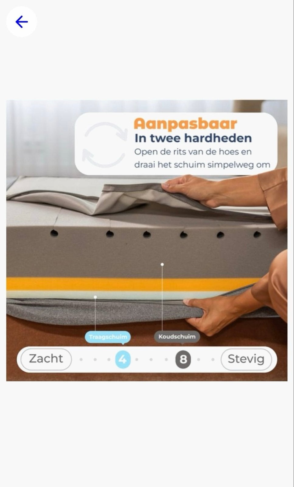 Best life matras 180x200 zo goed als nieuw, Huis en Inrichting, Ophalen, Tweepersoons, Zo goed als nieuw, Overige maten