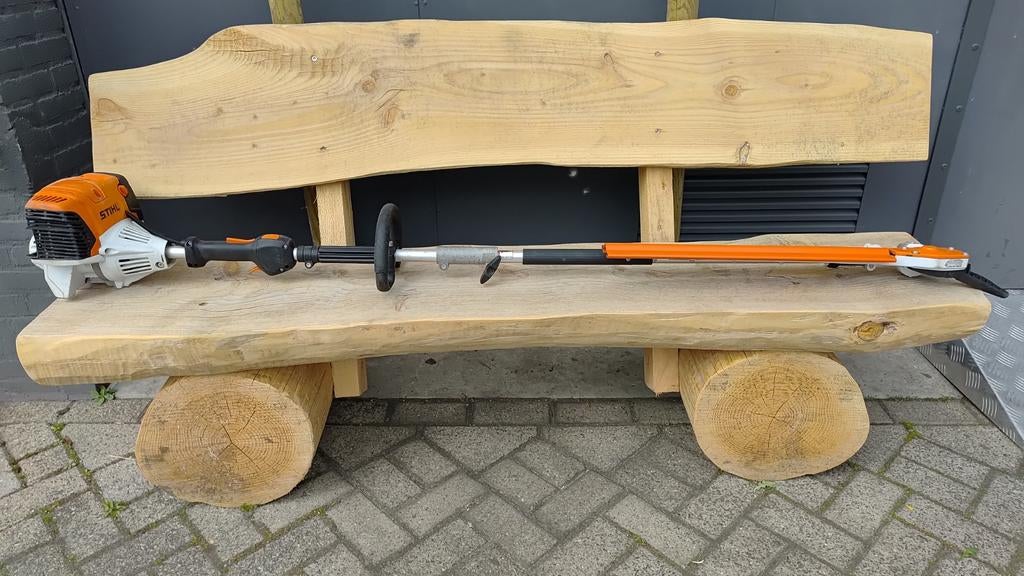 ZEER NETTE Stihl KM 131 R + Stihl HL-KM Stokheggenschaar, Ophalen of Verzenden, Zo goed als nieuw, Benzine, Stihl