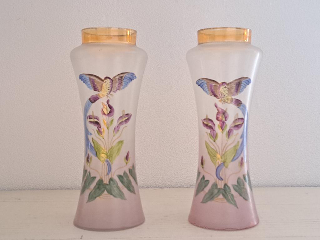 Set van 2 Prachtige Tijdloze Antieke Art Nouveau Vazen, Ophalen of Verzenden