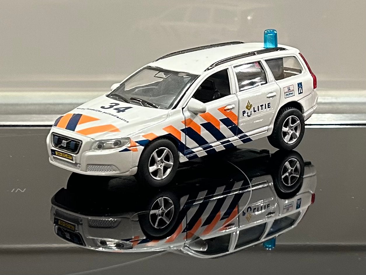 Volvo V70 Snelweg Politie 1:32, Hobby en Vrije tijd, Verzenden, Zo goed als nieuw, Auto, Overige merken