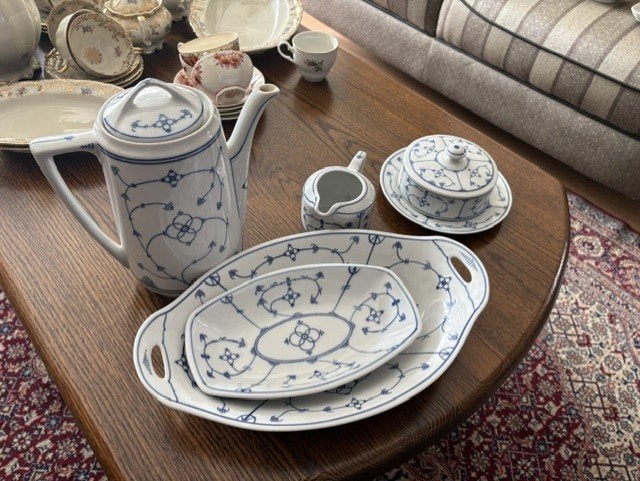 TEAB Jäger Eisenberg Thüringen Blau Saks servies, Antiek en Kunst, Ophalen
