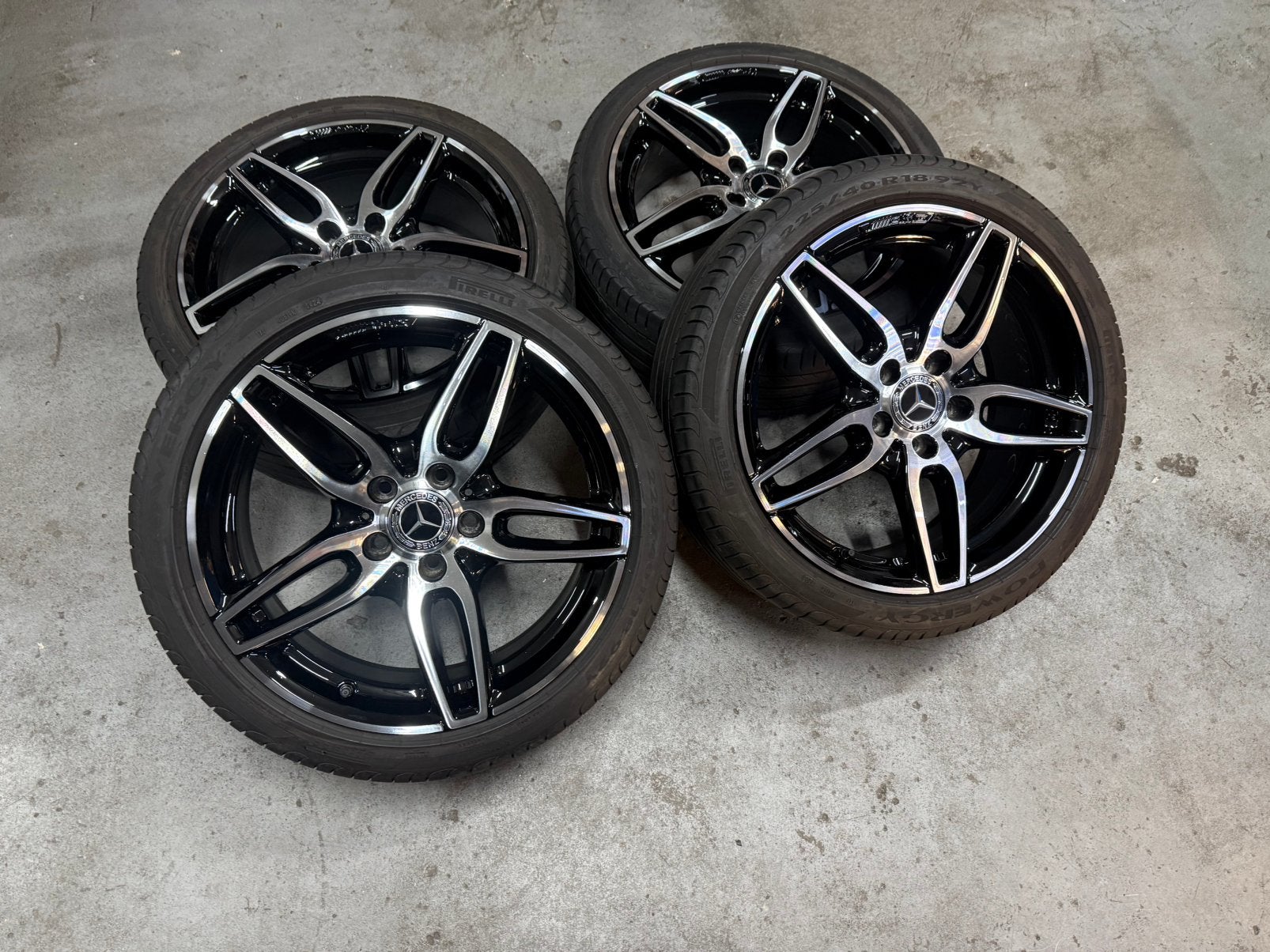 ✅18 Inch Mercedes Velgen 5x112 A B C Klasse CLA AMG A45 W176, 18 inch, Gebruikt, Banden en Velgen, Ophalen of Verzenden