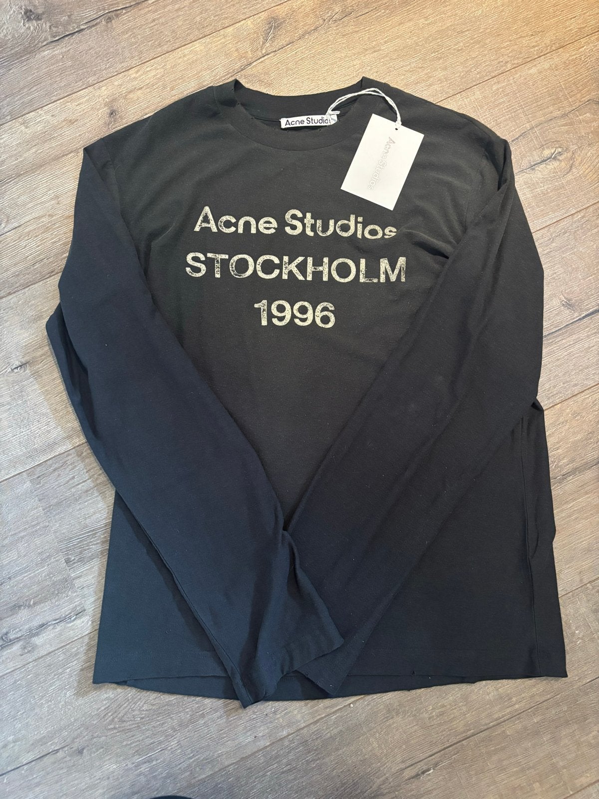 Acne Studios Stockholm 1996 Longsleeve Zwart XS, Kleding | Heren, T-shirts, Nieuw, Maat 46 (S) of kleiner, Zwart, Ophalen of Verzenden