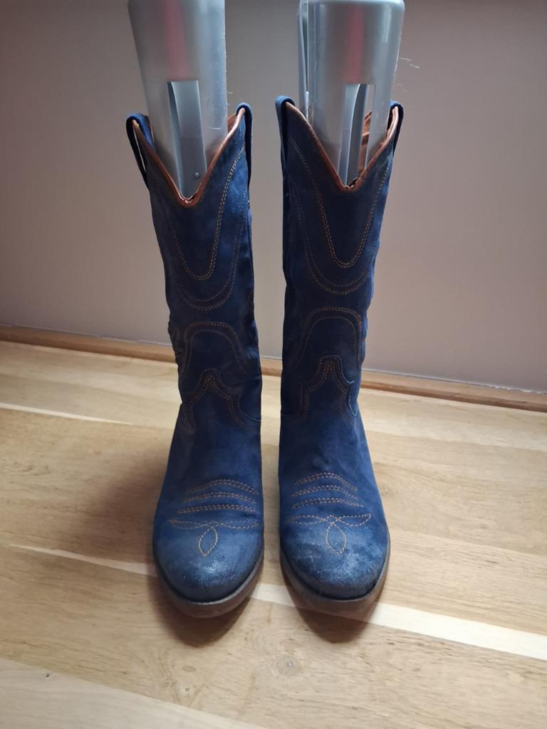 Zgan Blauwe suède cowboylaarzen antonio Moretto- Maat 38, Kleding | Dames, Schoenen, Antonio Moretto, Blauw, Lage of Enkellaarzen