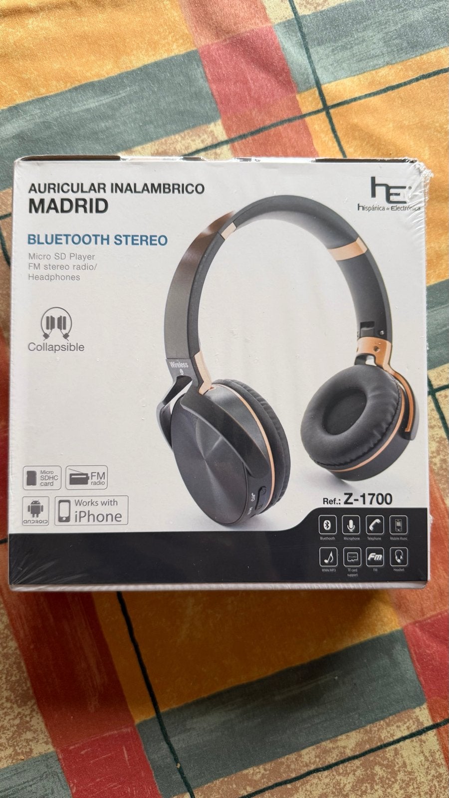 Nieuwe HE Z-1700 Bluetooth Headset - Ongeopend, Bluetooth, Nieuw, Over-ear, Zwart