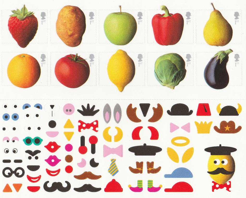 Engeland Blok-vel Fruits&Vegetables (2003-6)., Verzenden, Postfris