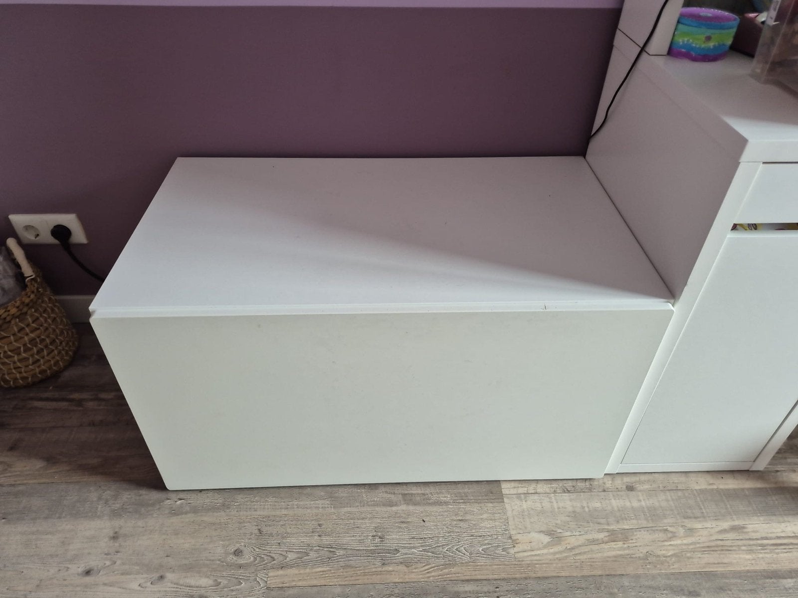 IKEA Småstad bankjes met lade, Ophalen, Gebruikt, Hout