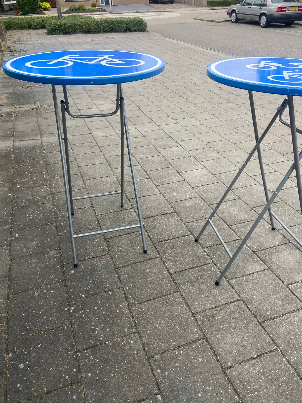 Statafel met fietslogo - ideaal voor evenementen, Ophalen, Gebruikt