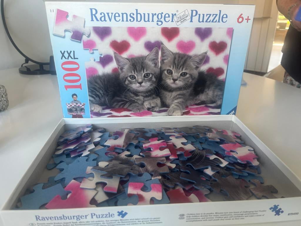 Ravensburger XXL Legpuzzel 100 stukjes Katten 6+, Ophalen of Verzenden, Minder dan 500 stukjes, Gebruikt, Legpuzzel