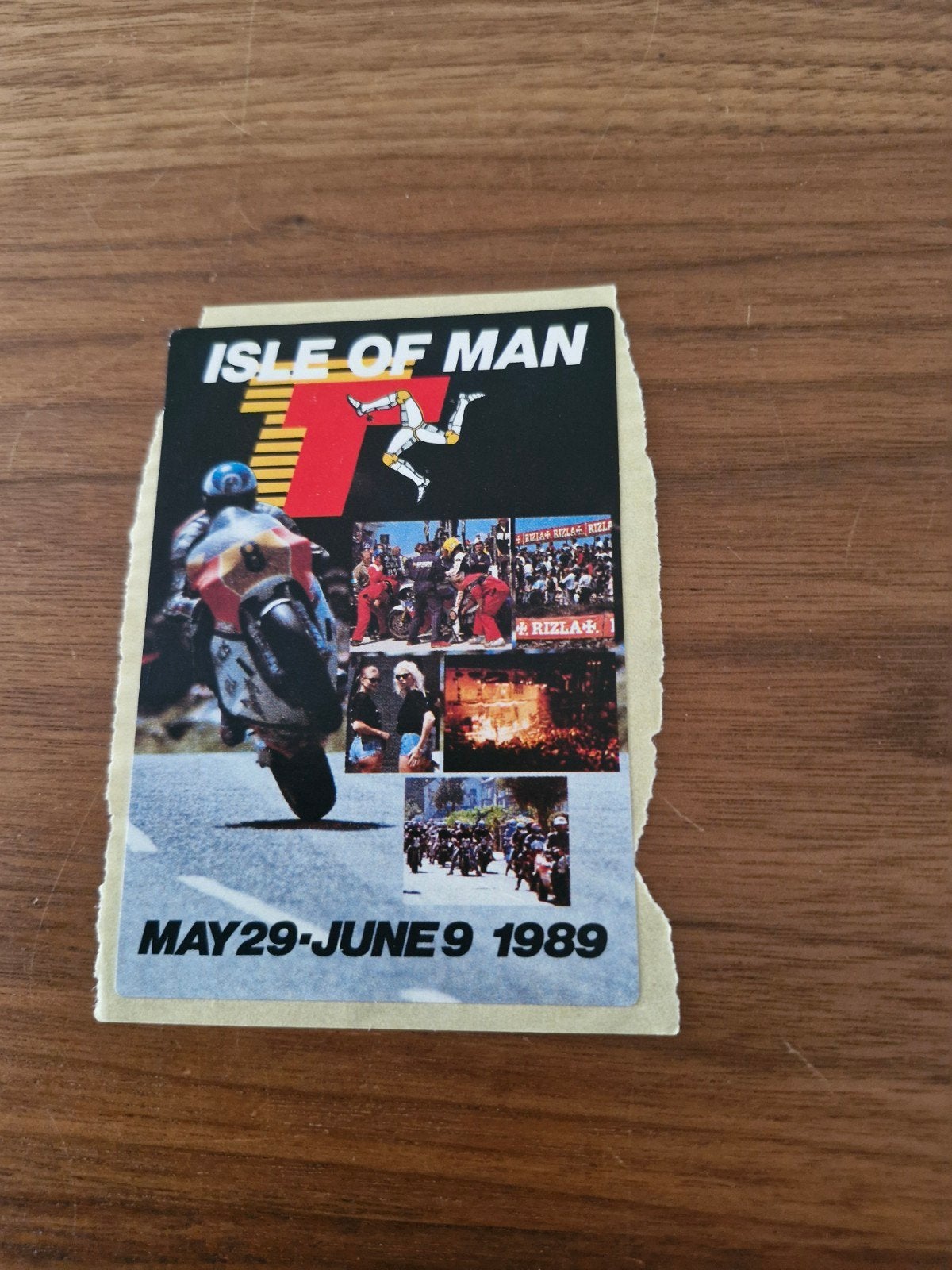 876 Vintage Isle of Man TT Sticker 1989 - Motorrace, Ophalen of Verzenden