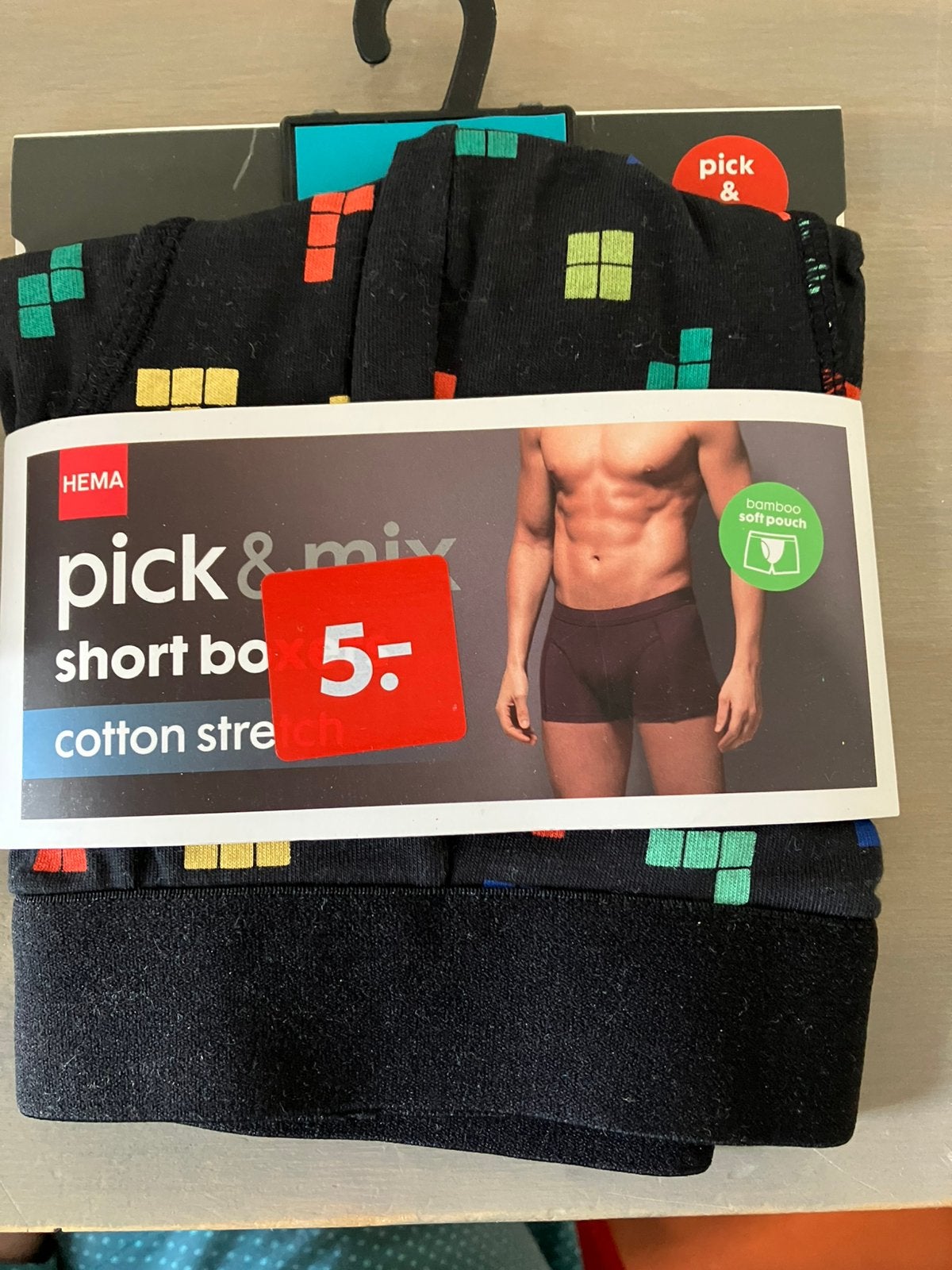 Hema boxershort nieuw. Heren. Maat M. Cotton stretch, Kleding | Heren, Ophalen, Zwart, Boxer