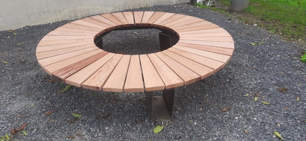 boombank rond, Ophalen, Nieuw, Hout