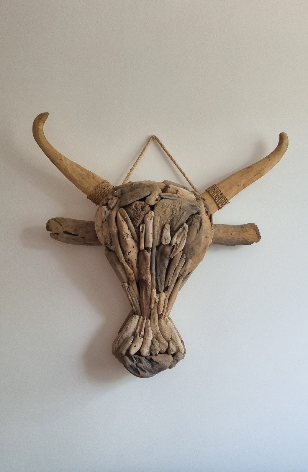 Grote wanddecoratie voor binnen/buiten drijfhout., Ophalen of Verzenden, Zilver, Overige materialen