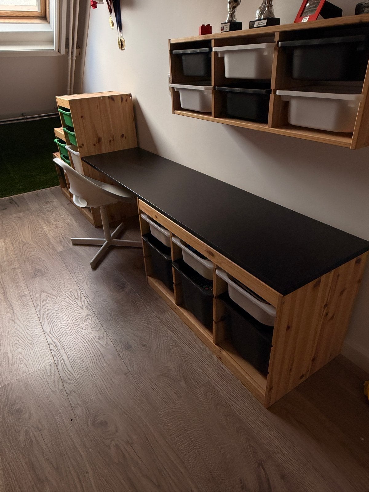 Meubelpaneel zwart voor IKEA Trofast opbergcombinaties, Gebruikt, Minder dan 25 mm, Ophalen of Verzenden, Plank