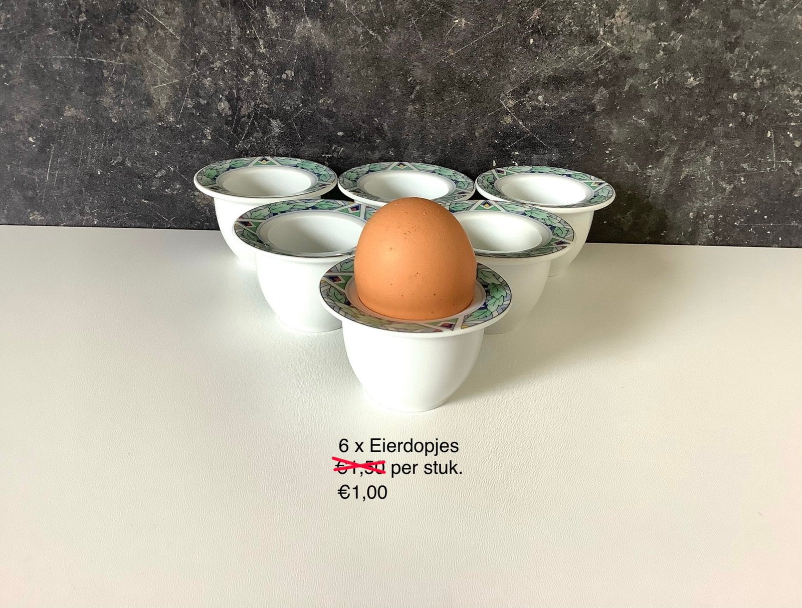 Albert Heijn Arzberg 6 Eierdopjes AFGEPRIJSD Nu €1,00 p.st., Overige typen, Ophalen of Verzenden, Zo goed als nieuw, Overige stijlen