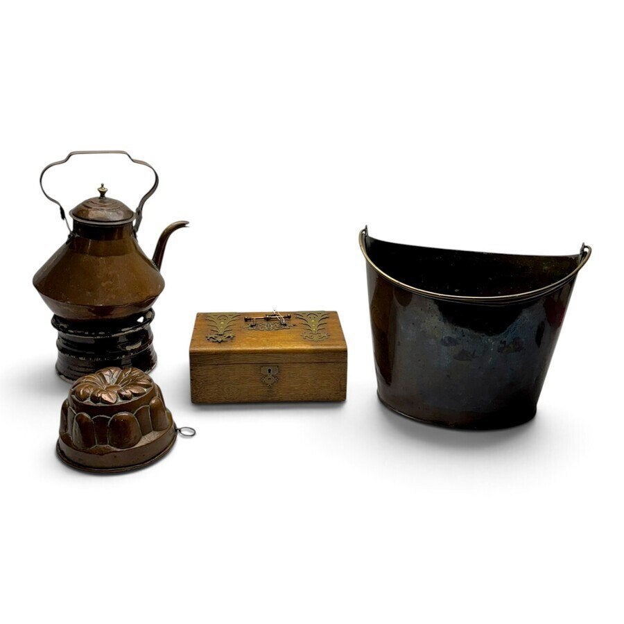 Lot divers, waaronder koper, Antiek en Kunst, Ophalen of Verzenden