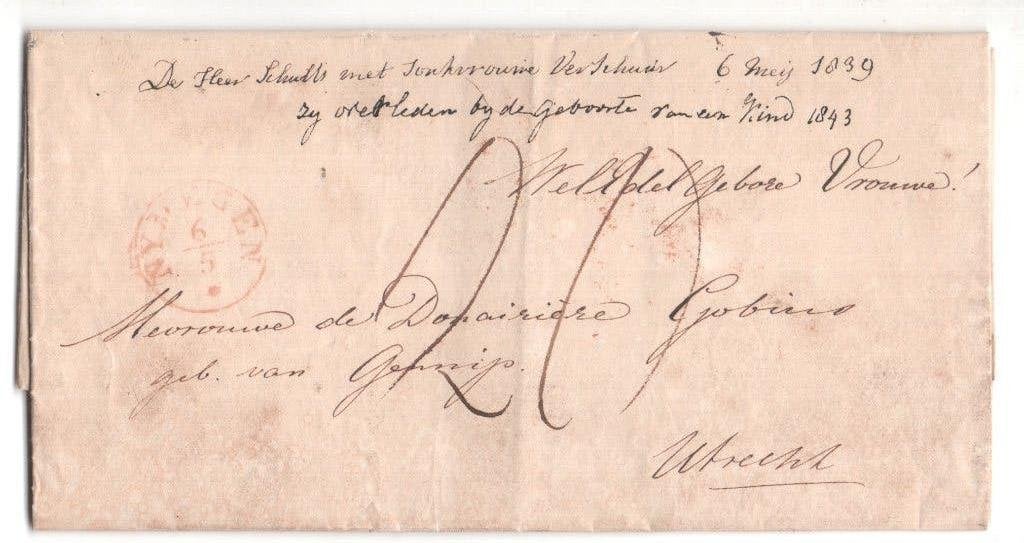 Antieke Brief met Lakzegel - Utrecht - Nijmegen 1839, Ophalen of Verzenden, Brief