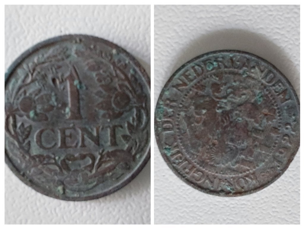 Munt 0,01 = 1 cent uit 1922, Postzegels en Munten, Munten | Nederland, Ophalen of Verzenden, Koningin Beatrix, 1 cent