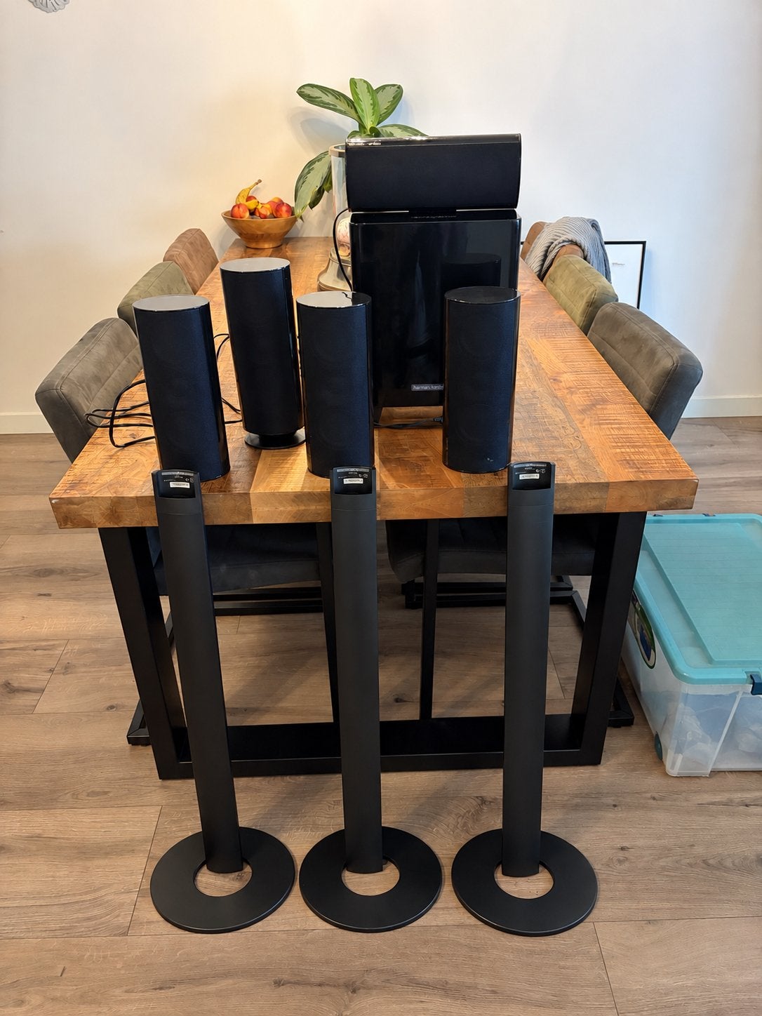 Harman Kardon 5.1 Surround Sound Speakerset met Receiver, Gebruikt, 5.1-systeem, Dvd-speler, Ophalen