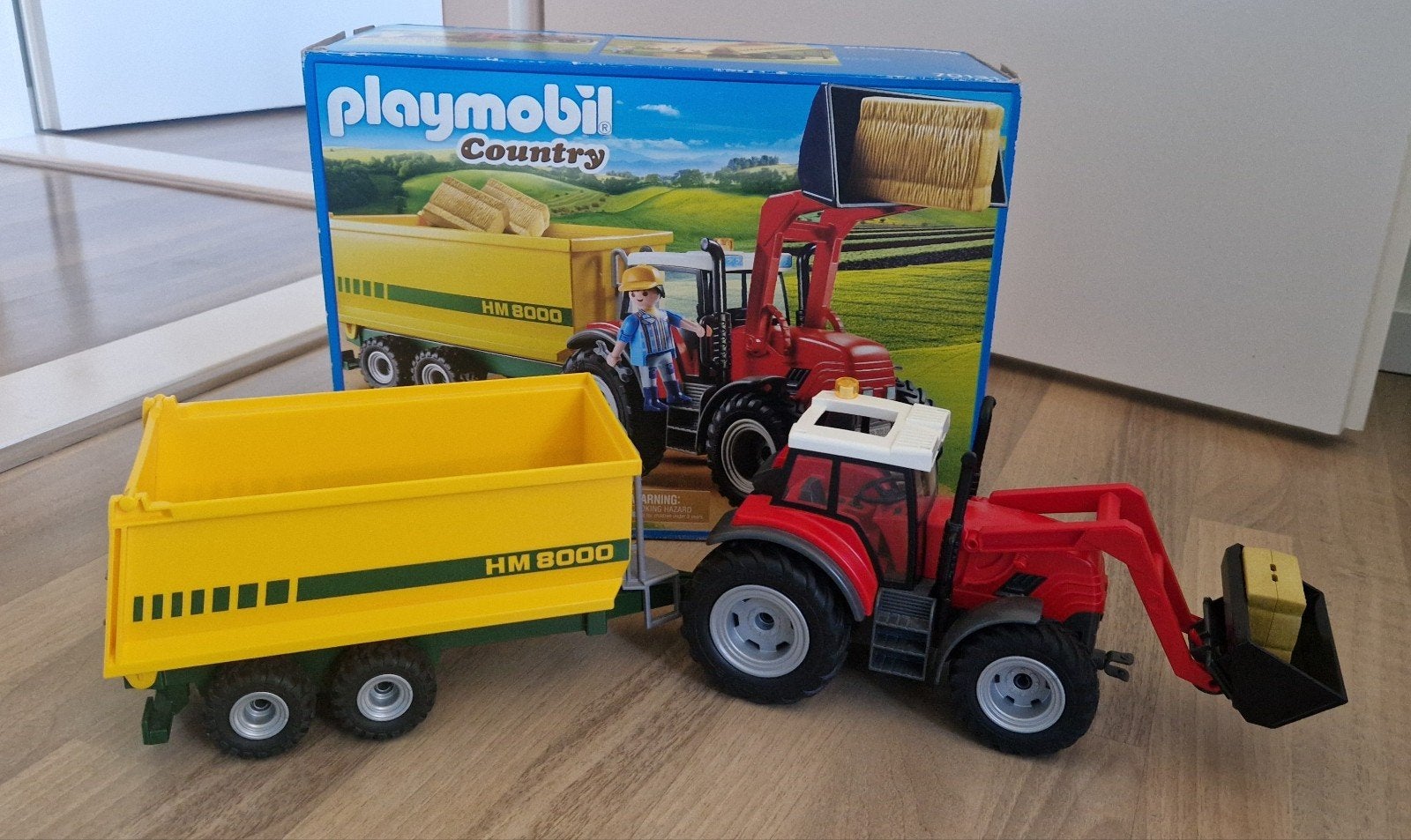 Playmobil Country Tractor met aanhanger en balen, Kinderen en Baby's, Speelgoed | Playmobil, Ophalen, Complete set, Voertuig, Zo goed als nieuw