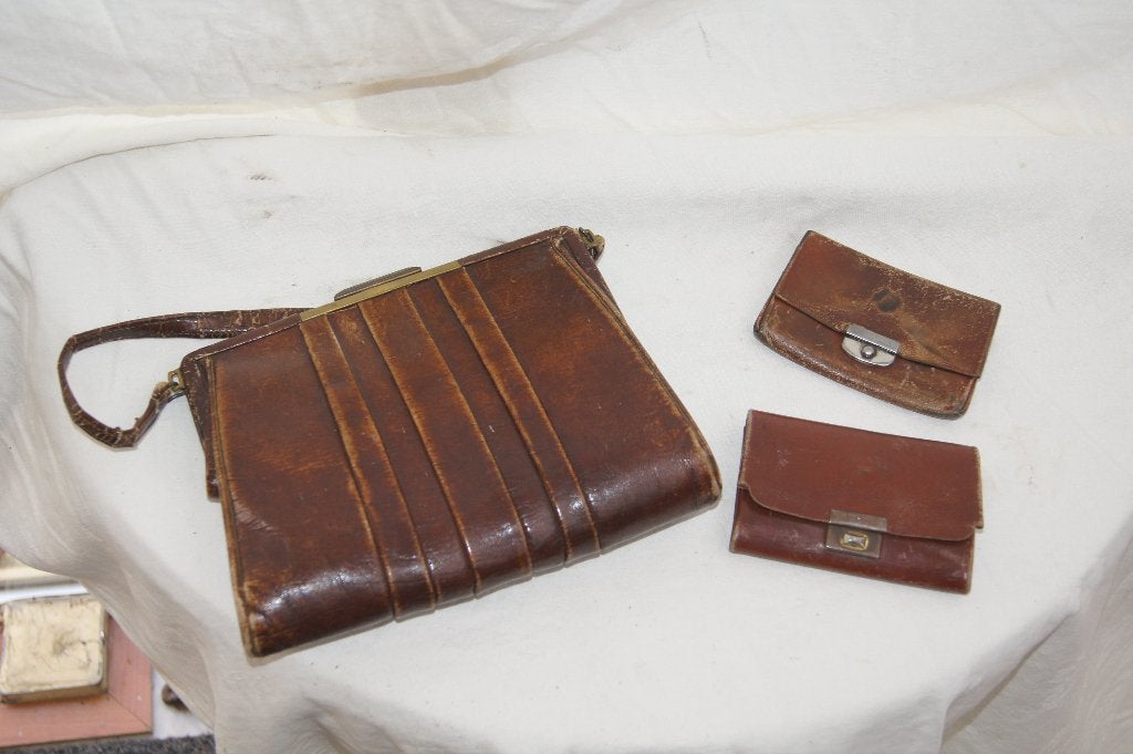 Handtas met portemonnee, Ophalen of Verzenden, Gebruikt, Leer