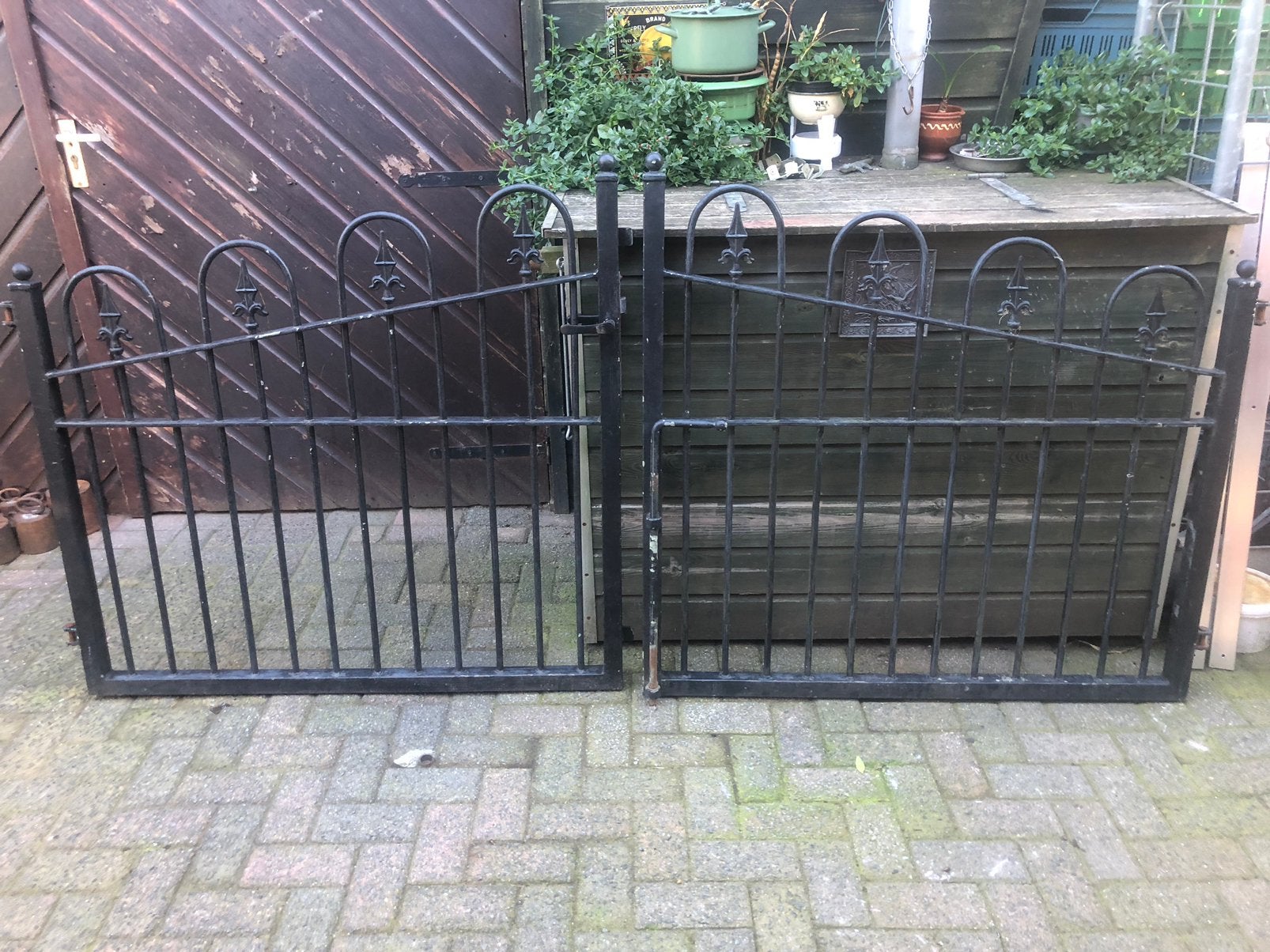 Mooi stalen tuinpoort,va€50.00, Ophalen, Zo goed als nieuw, IJzer, Sierhekwerk