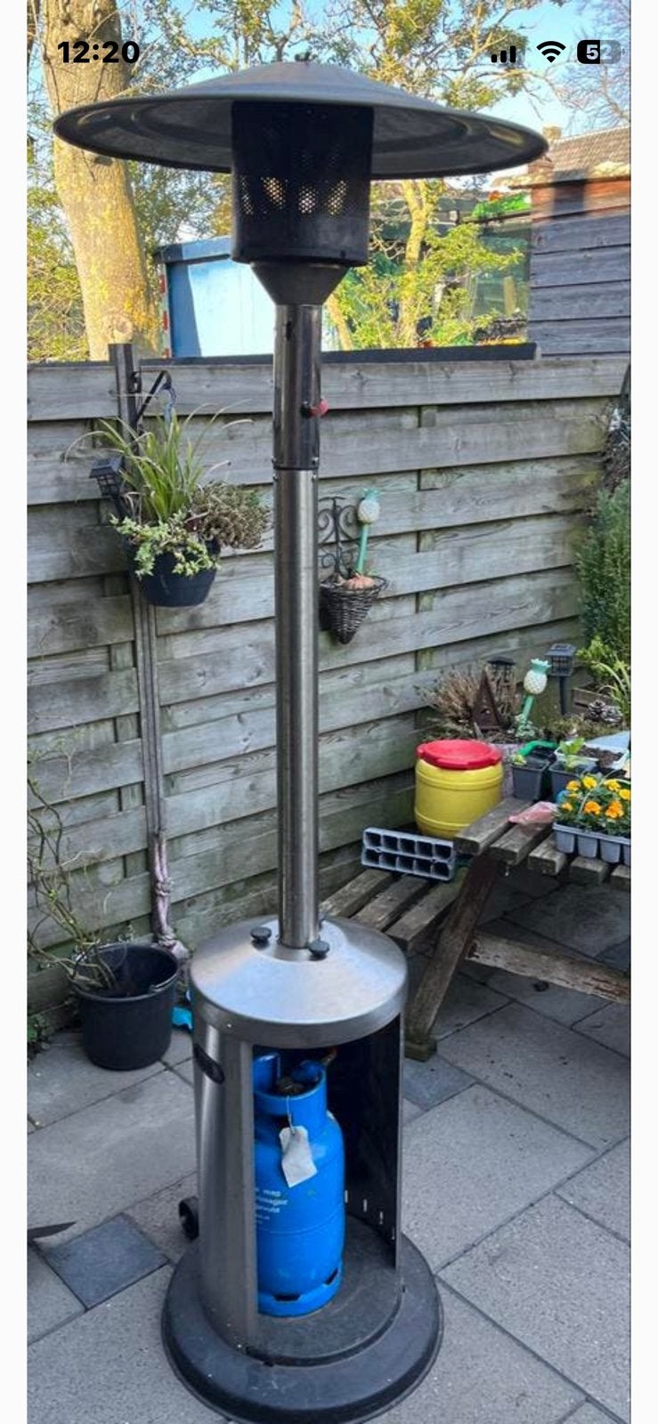 Terrasverwarmer, Ophalen, Gebruikt, Gas, Vloer