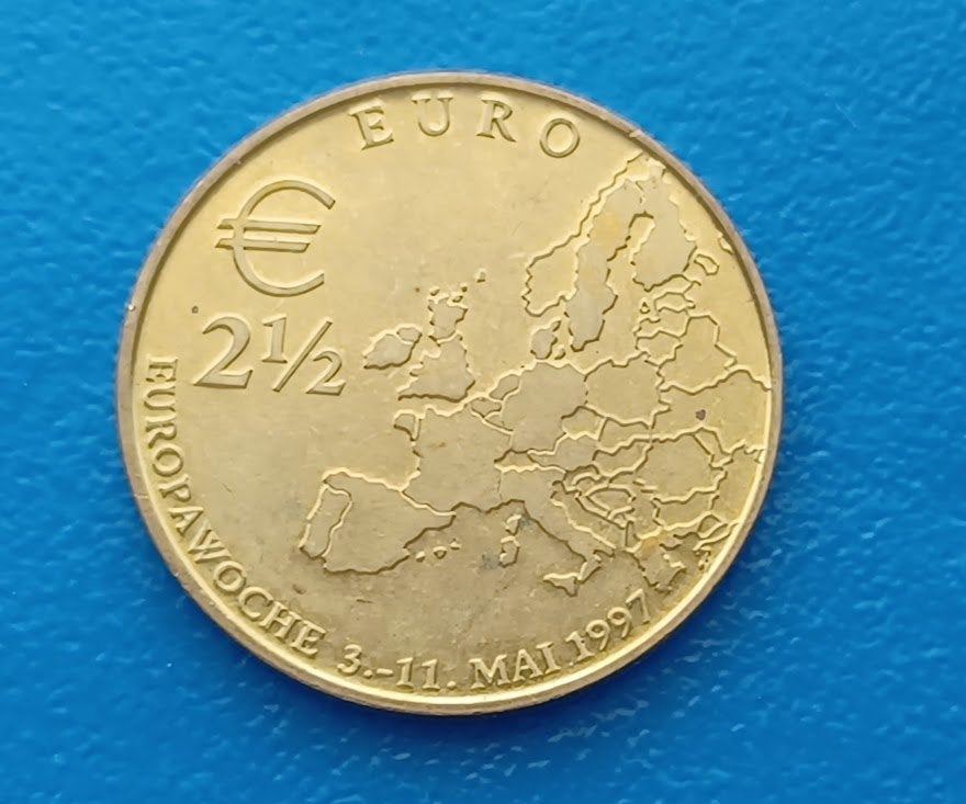 Duitsland 2½ euro 1997 "Europawoche in Berlijn", Postzegels en Munten, Verzenden, Overige materialen, Buitenland