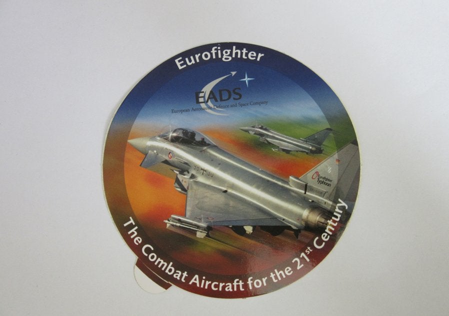 Eurofighter sticker the combat aircraft for the 21st century, Verzenden, Luchtmacht, Nederland, Overige typen
