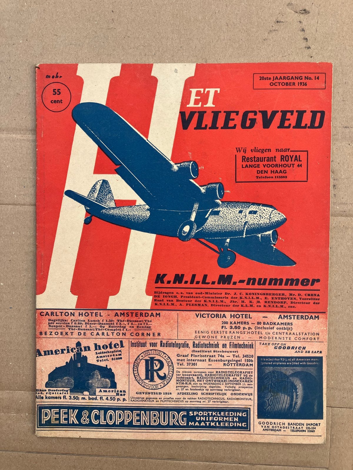 Het Vliegveld - K.N.I.L.M.-nummer - Oktober 1936, Ophalen of Verzenden, Gelezen, Overige typen