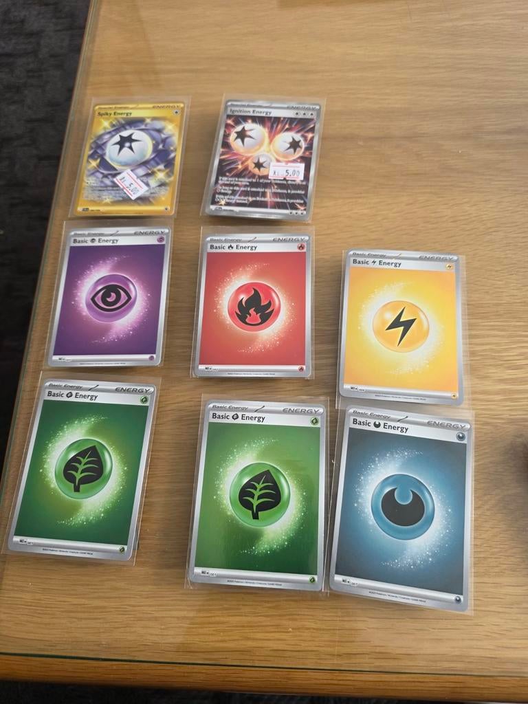 Pokemonkaarten holo Energies gold 8 kaarten, Ophalen of Verzenden, Meerdere kaarten
