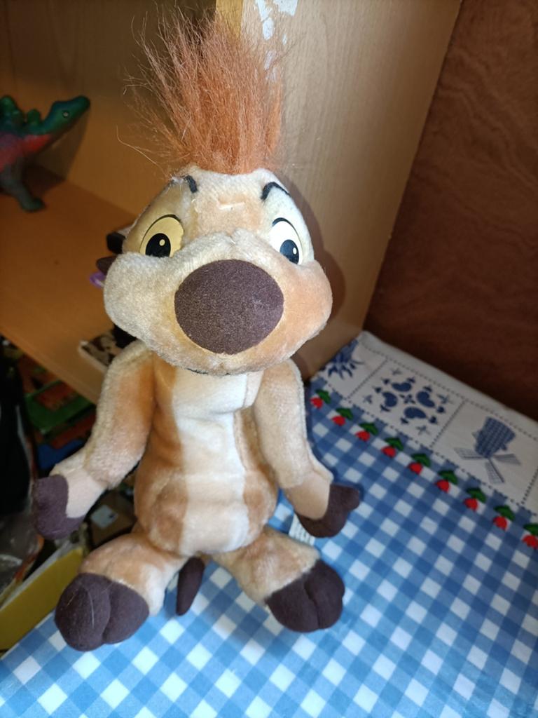 Timon knuffel van Disney's The Lion King 30 cm uit 1995, Ophalen of Verzenden, Zo goed als nieuw, Overige typen