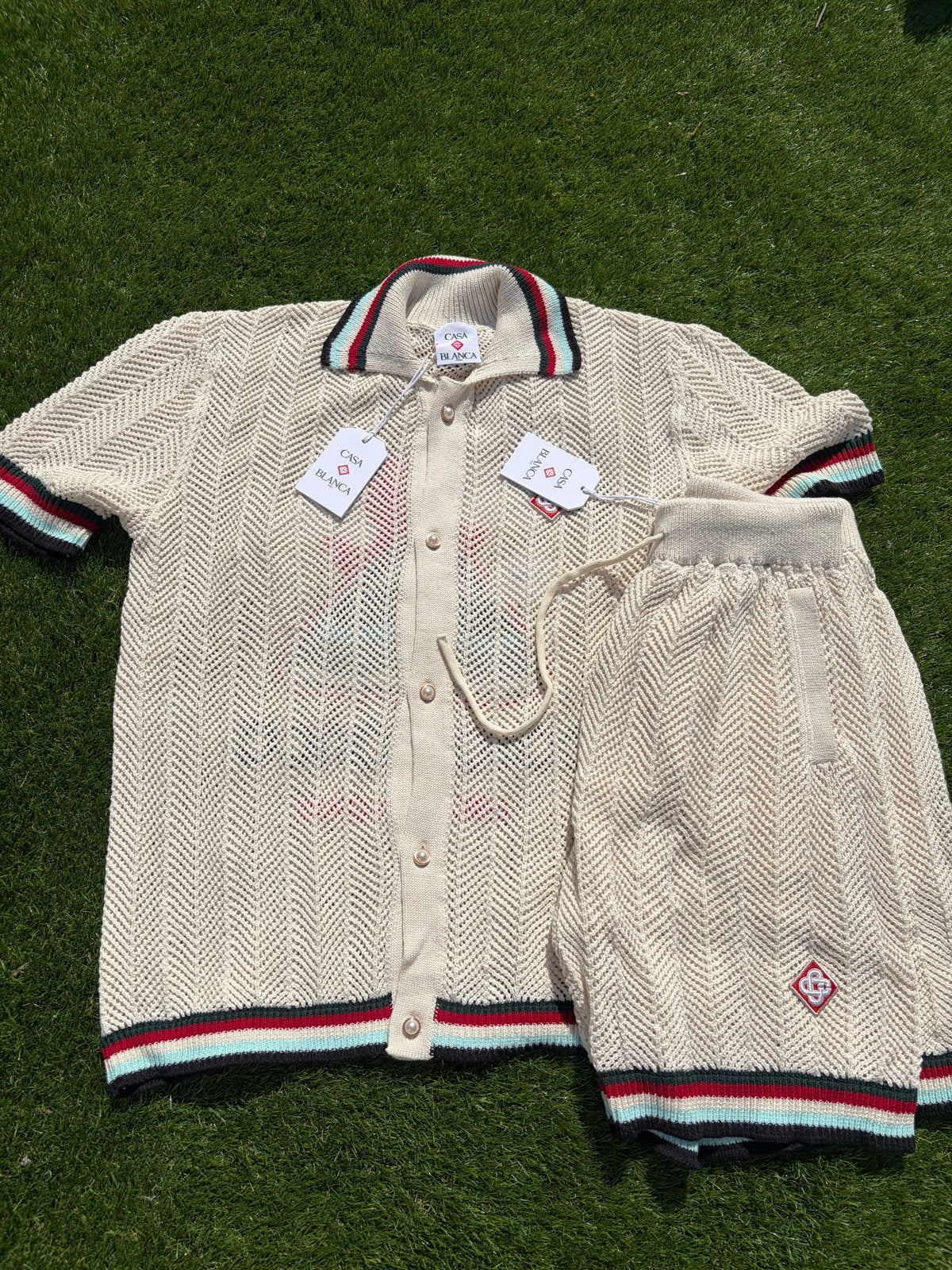 Casablanca Montagne Set - Polo en Short, Kleding | Heren, Heren-kledingpakketten, Nieuw, Overige maten, Ophalen of Verzenden